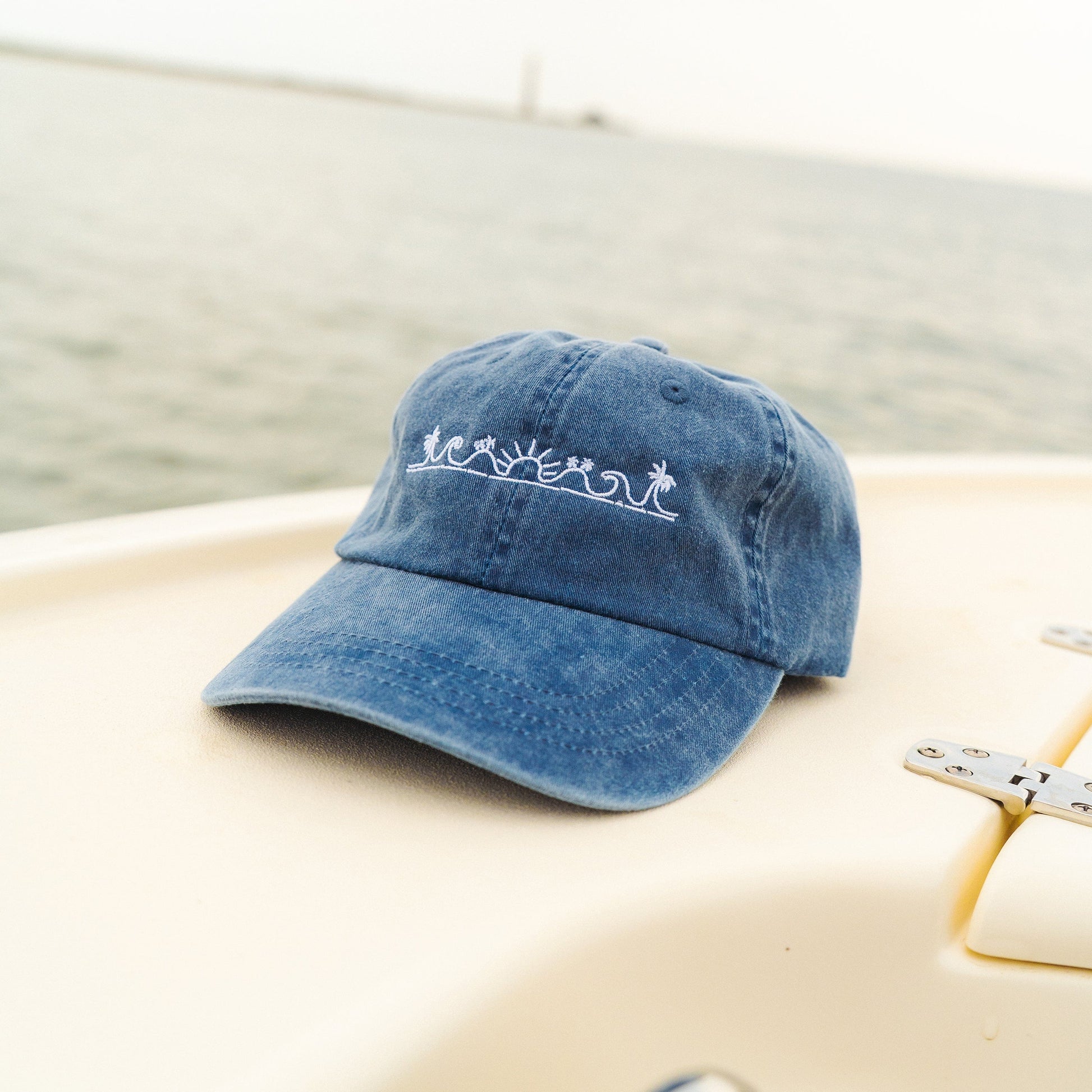 Vapor Apparel Sun Protection Beach Landscape Line Art Cap