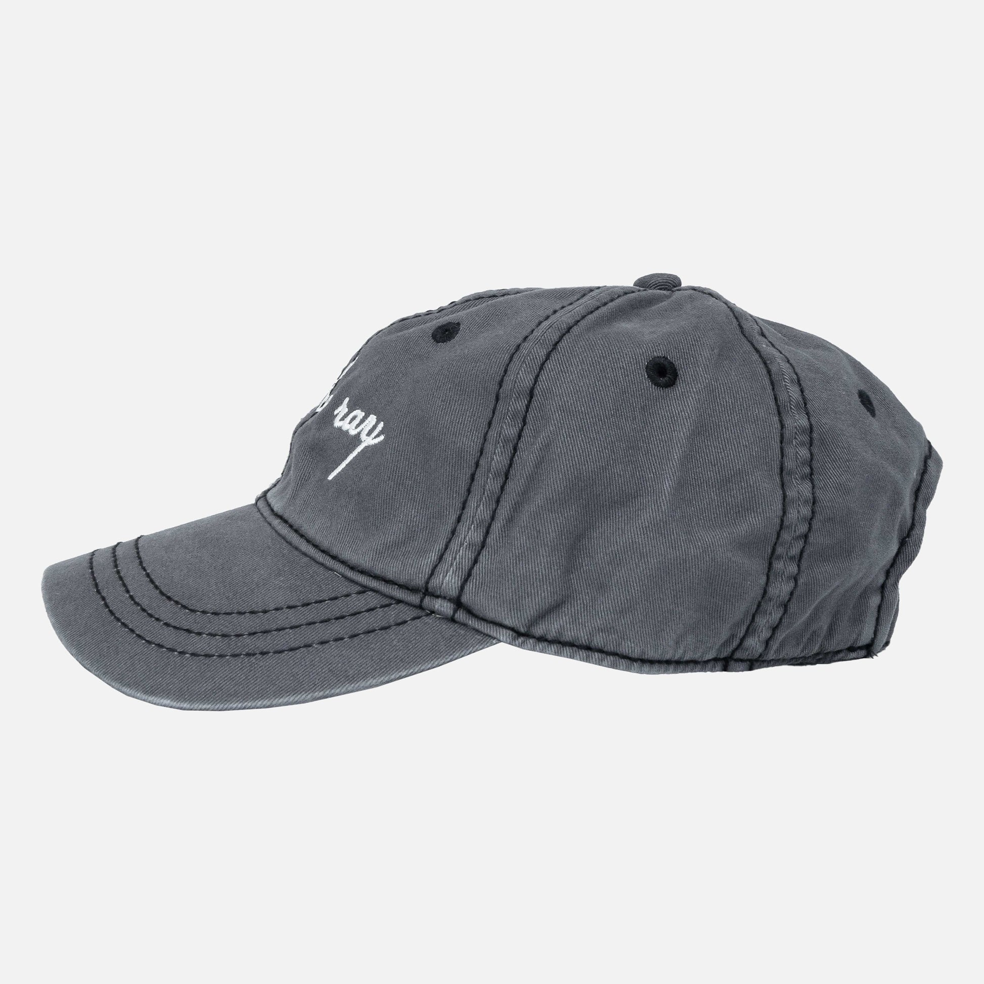 Vapor Apparel Sun Protection District Thick Stitch Cap - EM - STR Script - White