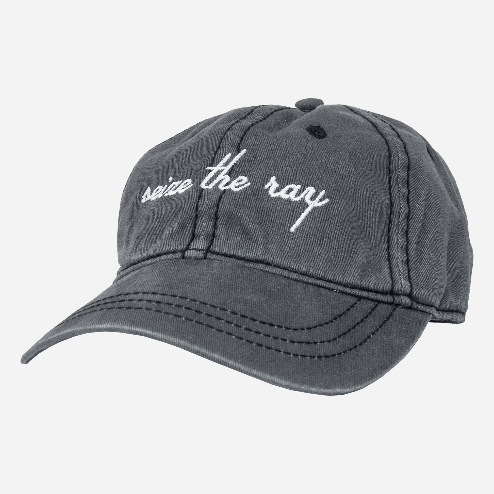 Vapor Apparel Sun Protection District Thick Stitch Cap - EM - STR Script - White