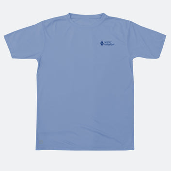 Men's Water Mission Text Circle Solar Short Sleeve Shirt