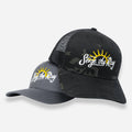 Vapor Apparel Sun Protection Sport-Tek Retro Trucker - EM - STR Sun - White/Yellow