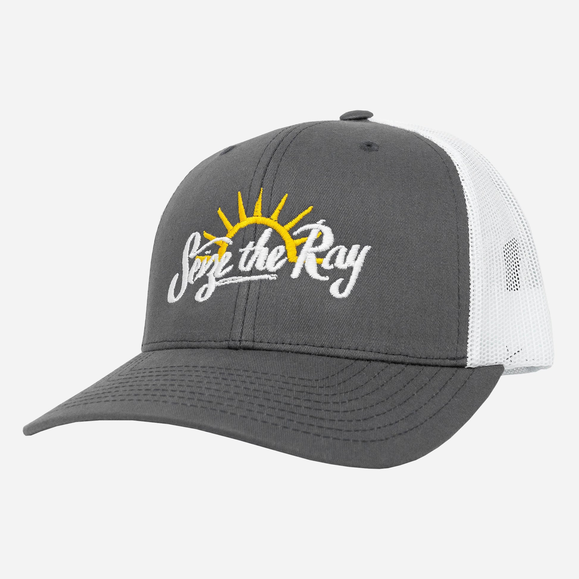 Vapor Apparel Sun Protection Sport-Tek Retro Trucker - EM - STR Sun - White/Yellow