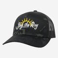 Vapor Apparel Sun Protection Sport-Tek Retro Trucker - EM - STR Sun - White/Yellow