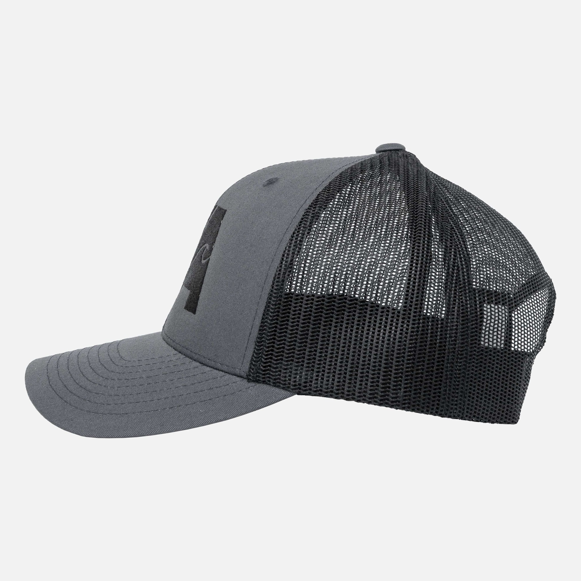 Vapor Apparel Sun Protection Sport-Tek Retro Trucker - EM - VA Coastal Icons - Black