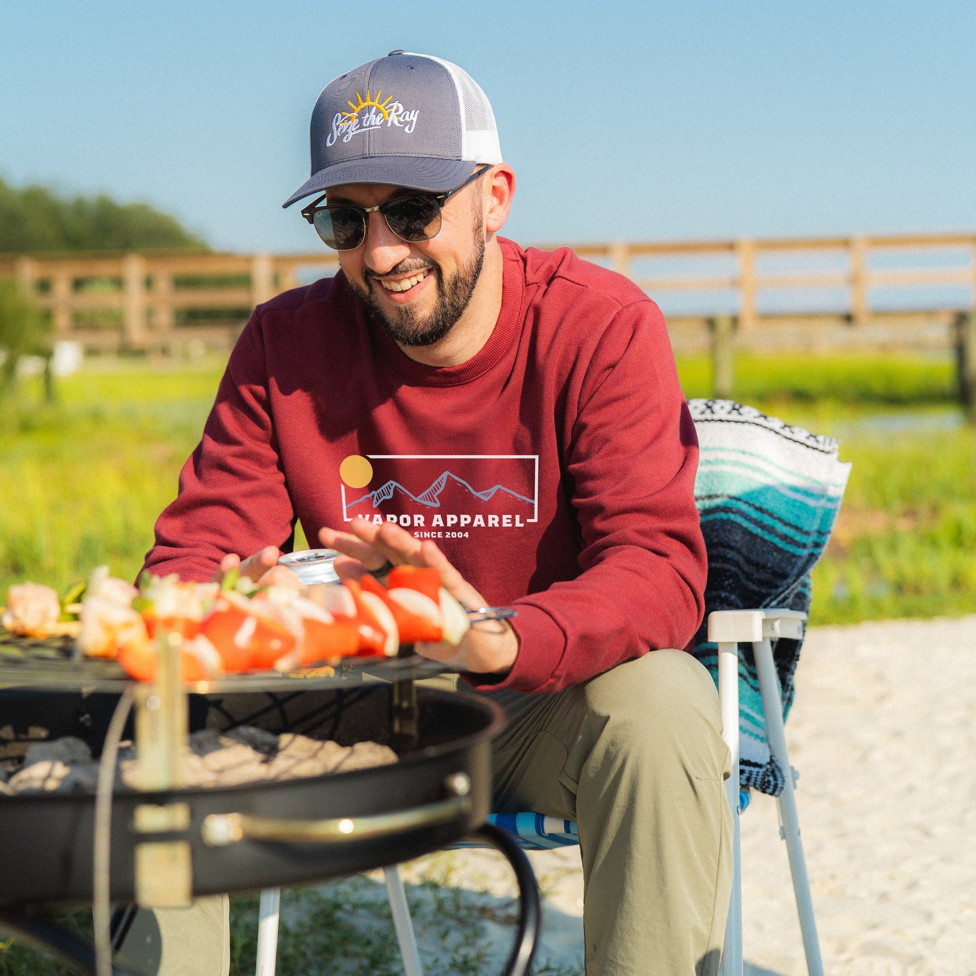 Vapor Apparel Sun Protection VA Mountain Fleece Crew