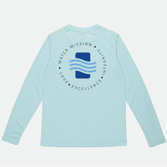 Youth Water Mission Text Circle Long Sleeve