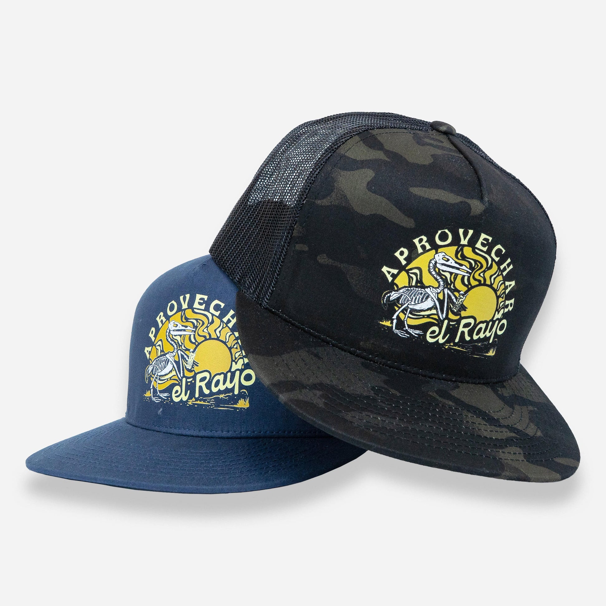 Vapor Apparel Sun Protection YP 5-Panel Classic Trucker - DFX - Skeli Peli - AER - Yellow