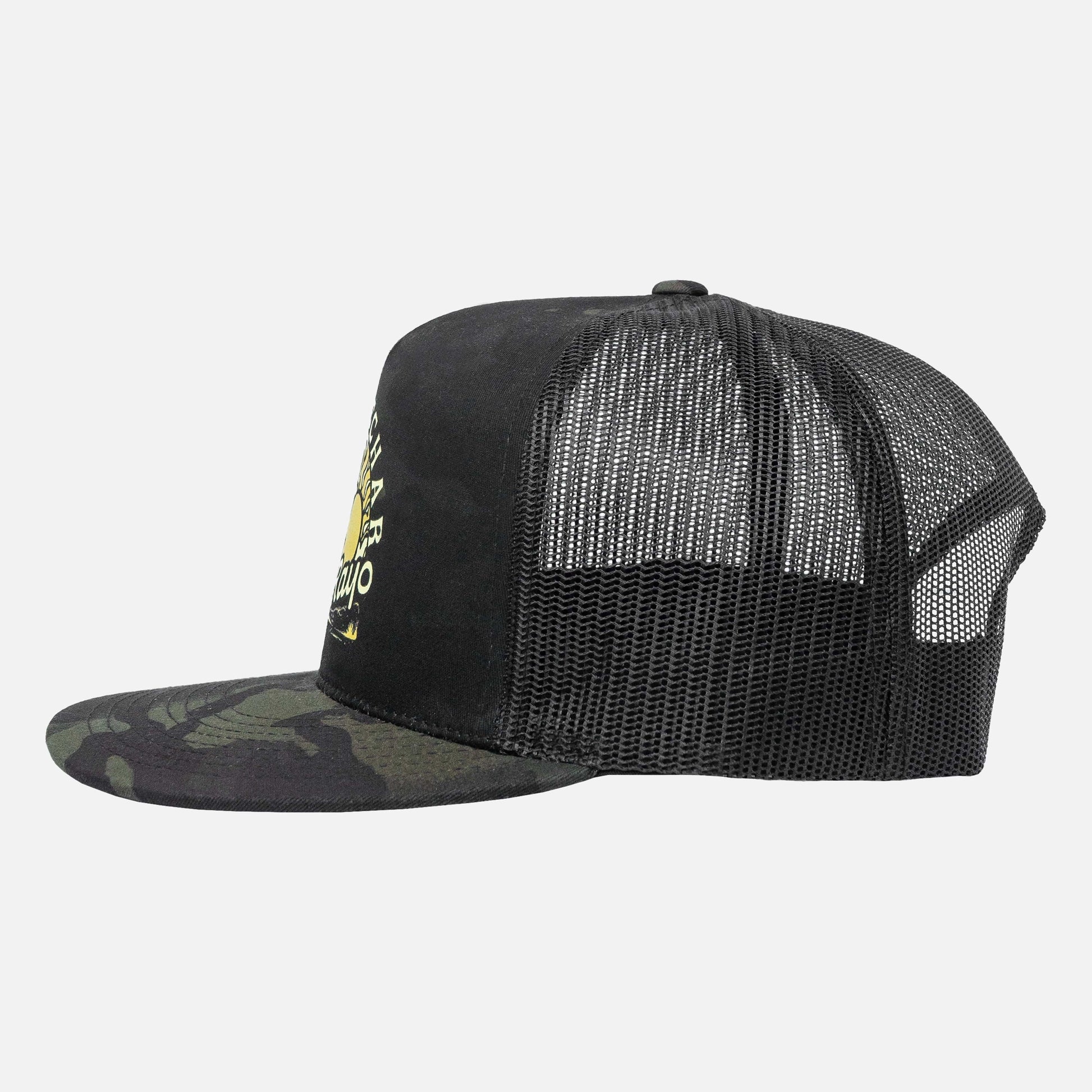 Vapor Apparel Sun Protection YP 5-Panel Classic Trucker - DFX - Skeli Peli - AER - Yellow
