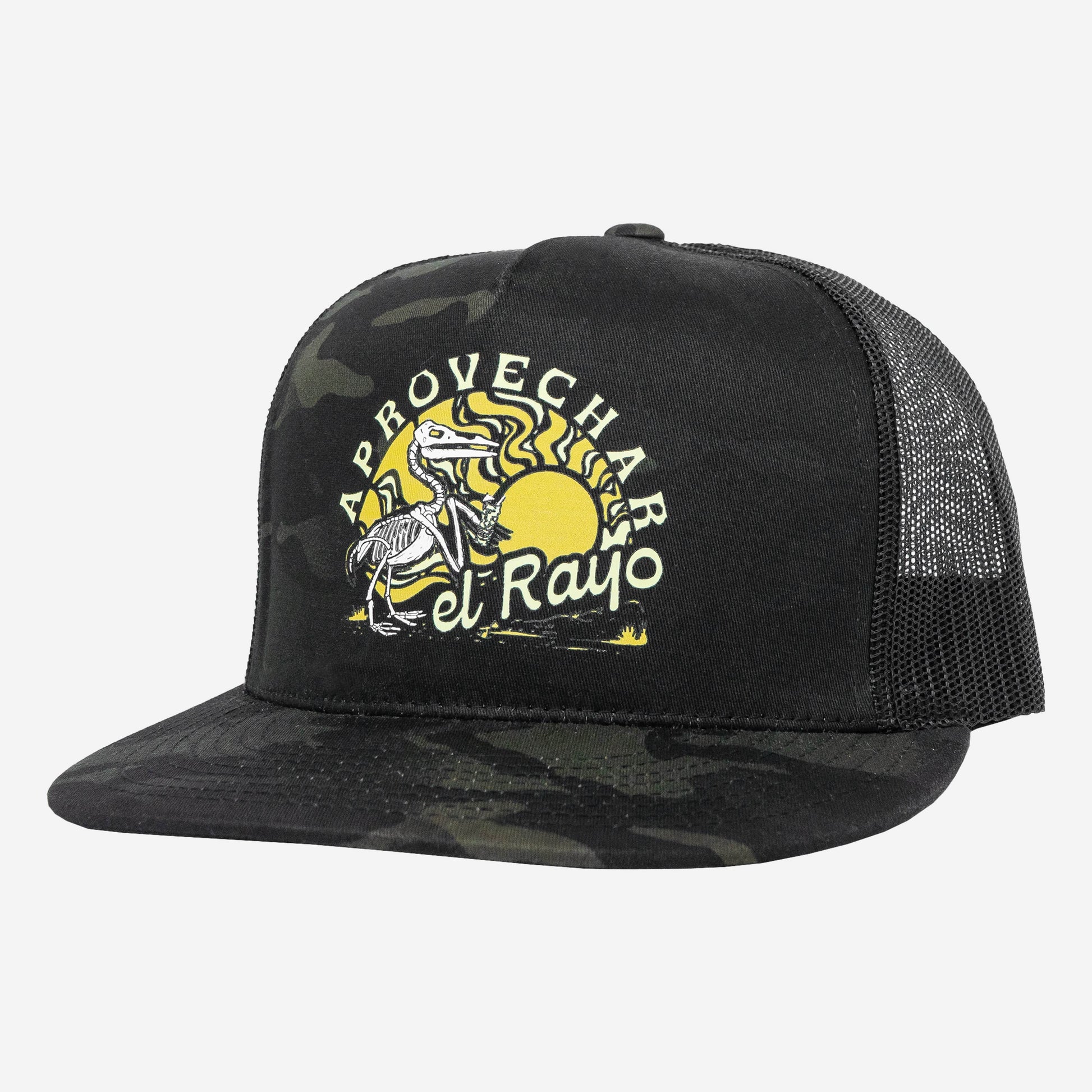 Vapor Apparel Sun Protection YP 5-Panel Classic Trucker - DFX - Skeli Peli - AER - Yellow