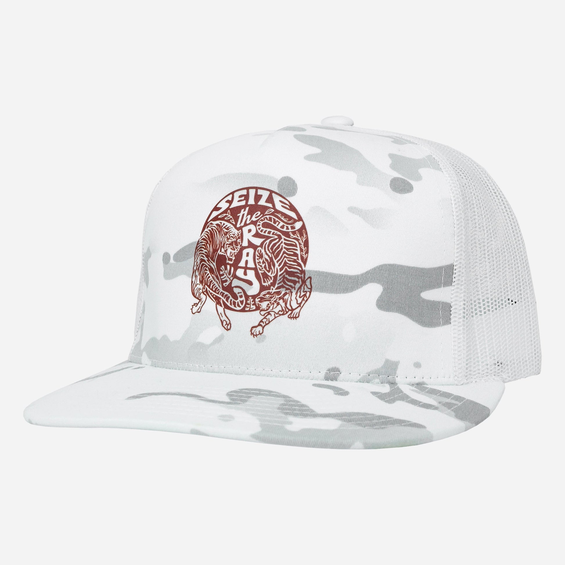 Vapor Apparel Sun Protection YP - 5-Panel Classic Trucker - DFX - STR Tiger - Circle Only