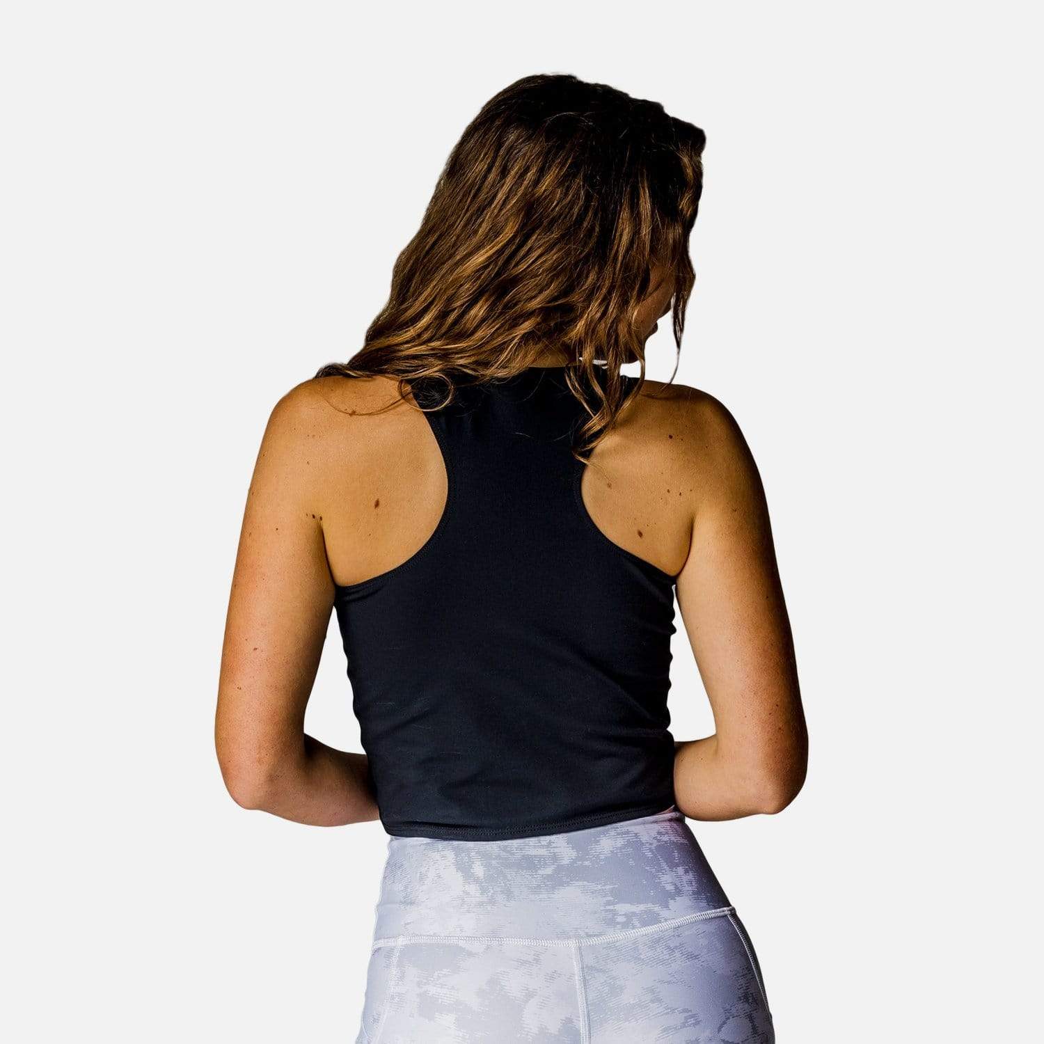 Vapor Apparel Sun Protection I'On Cropped Racerback Tank