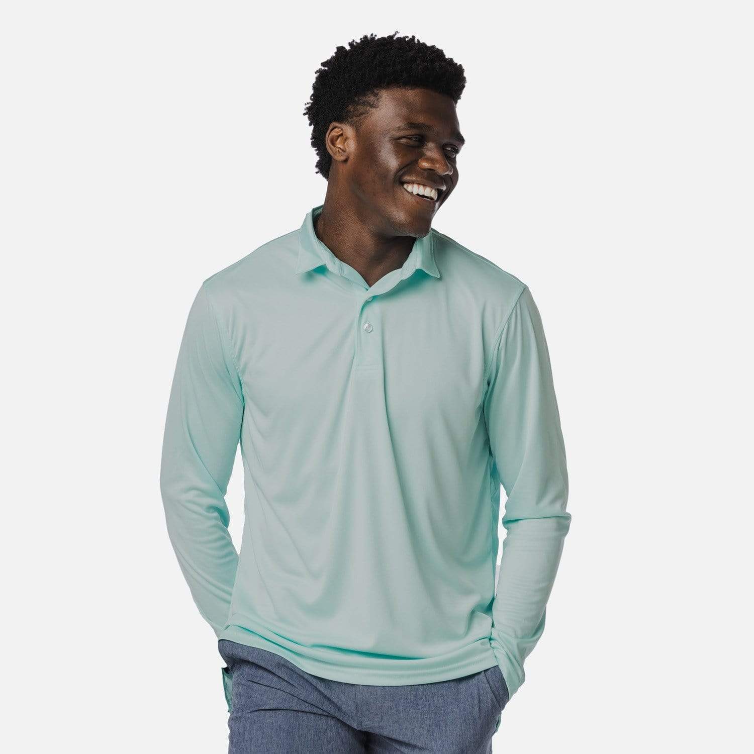 Soft long sleeve polo shirts Clearance