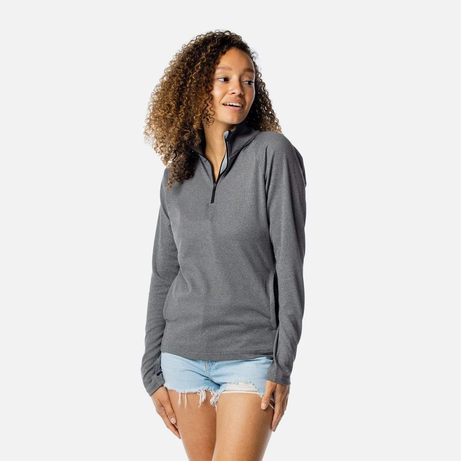   Essentials Women's Long-Sleeve Fleece Quarter-Zip Top  (Available in Plus Size), Black, X-Small : Clothing, Shoes & Jewelry