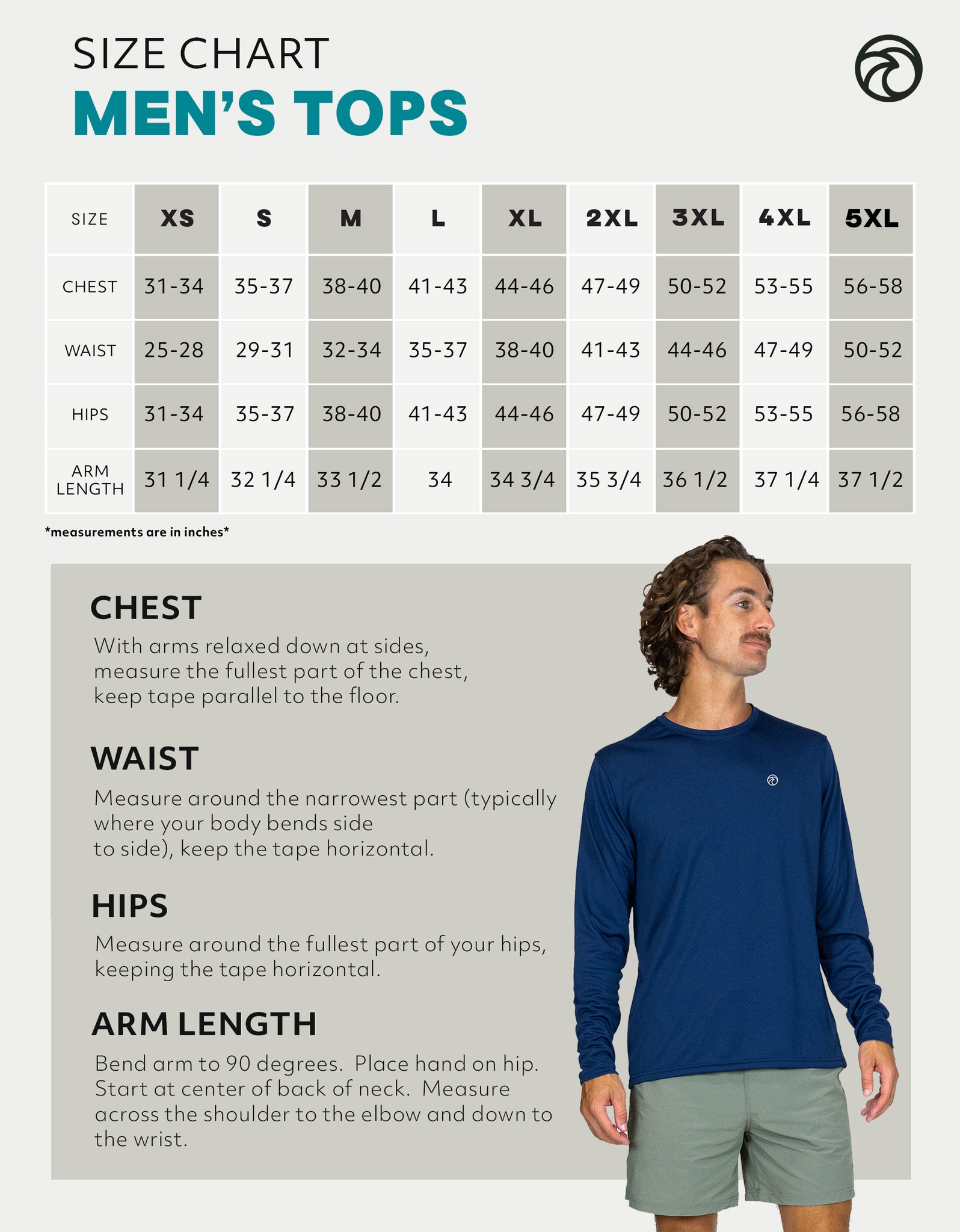 Size Guide, Shirts