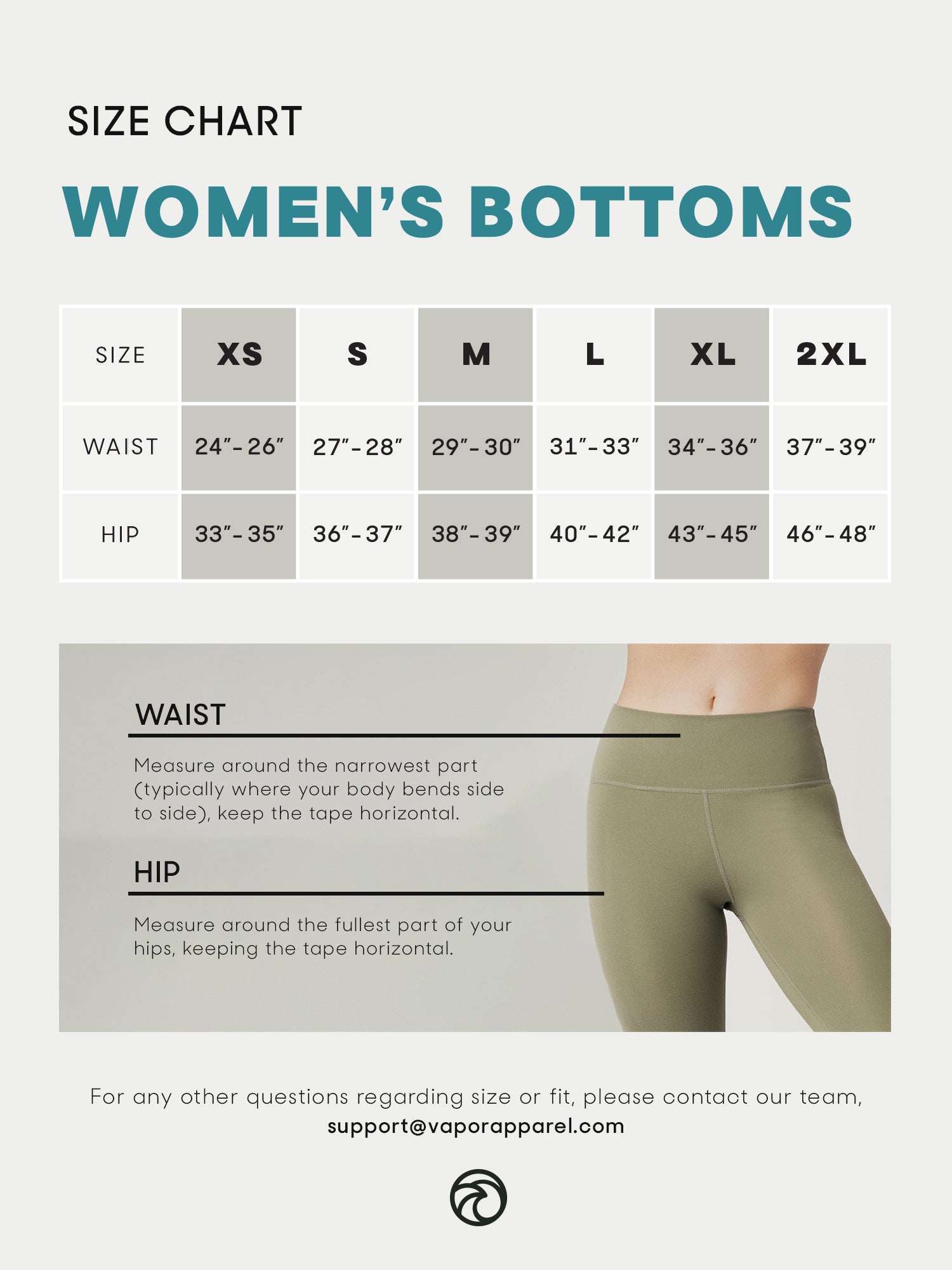 Womens Leggings Size Guide – Solbari UK