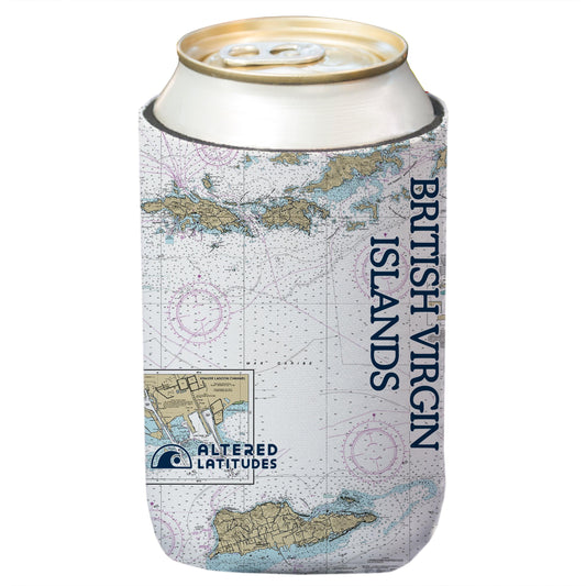 British Virgin Islands Chart Can Cooler (4-Pack)