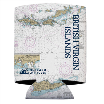 British Virgin Islands Chart Can Cooler (4-Pack)