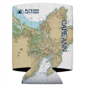 Cape Ann, Massachusetts Chart Can Cooler (4-Pack)