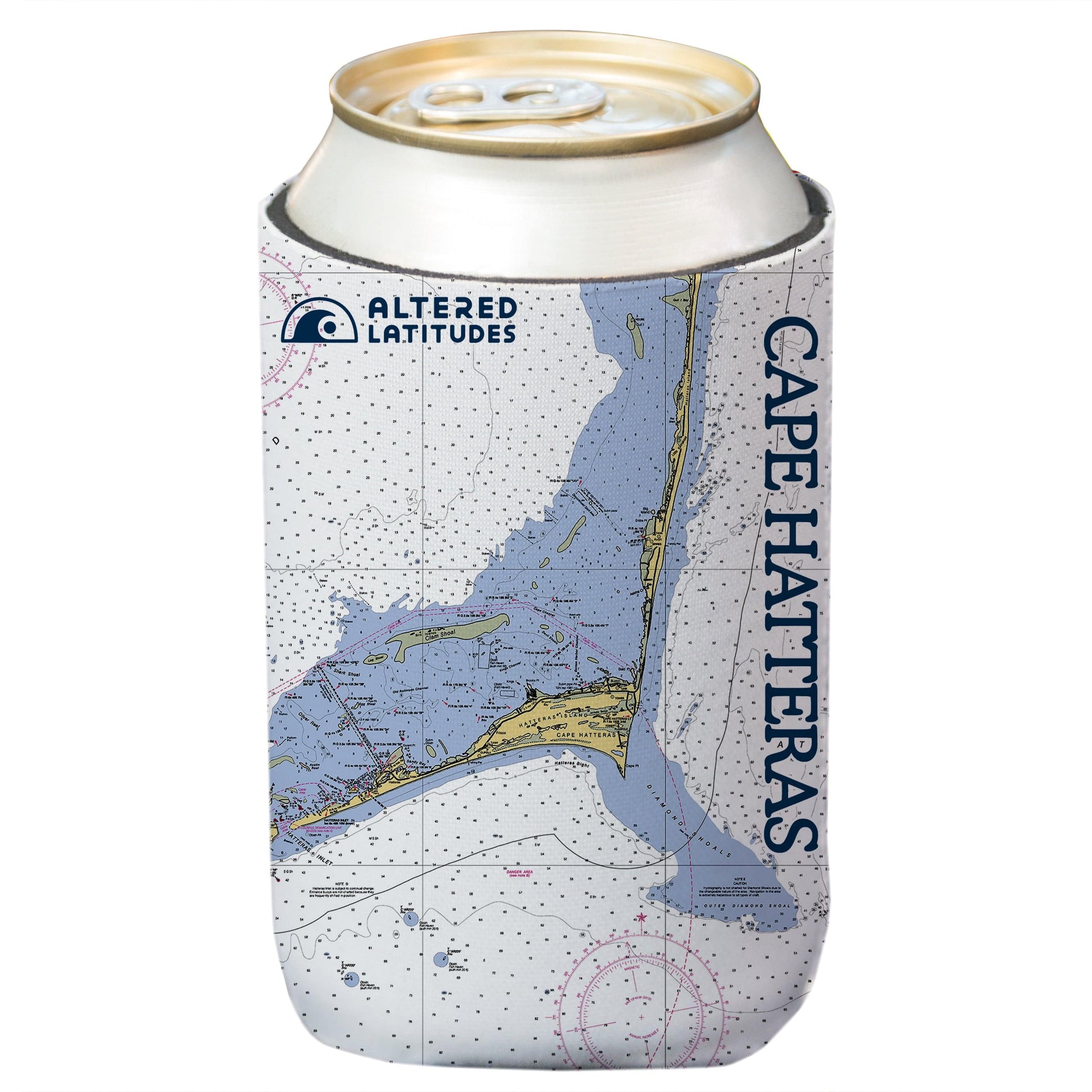 Vapor Apparel Sun Protection Cape Hatteras Chart Beverage Cooler (4-Pack)