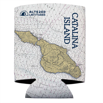 Catalina Island, CA Chart Can Cooler (4-Pack)