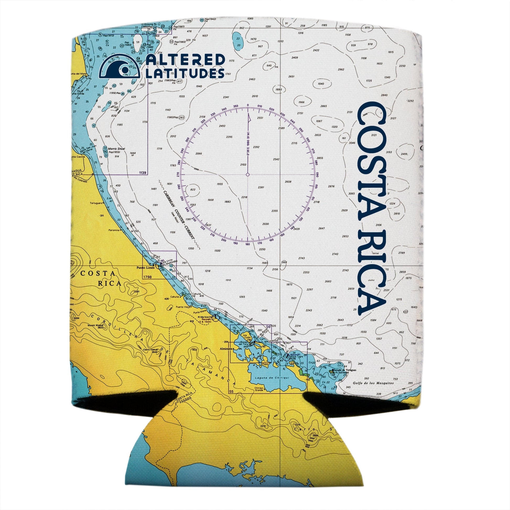 Vapor Apparel Sun Protection Costa Rica Chart Can Cooler (4-Pack)