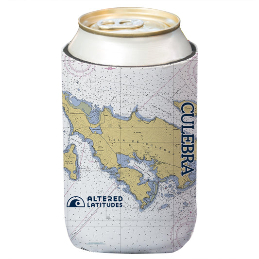 Culebra, PR Chart Can Cooler (4-Pack)