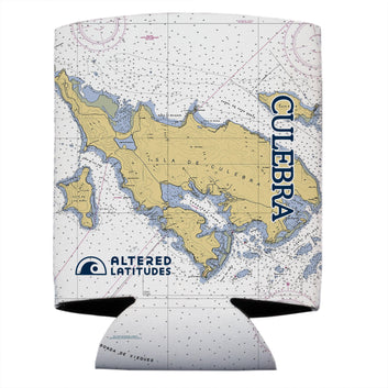 Culebra, PR Chart Can Cooler (4-Pack)