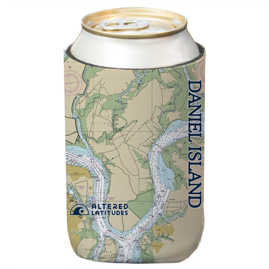 Daniel Island Chart Can Cooler (4-Pack)