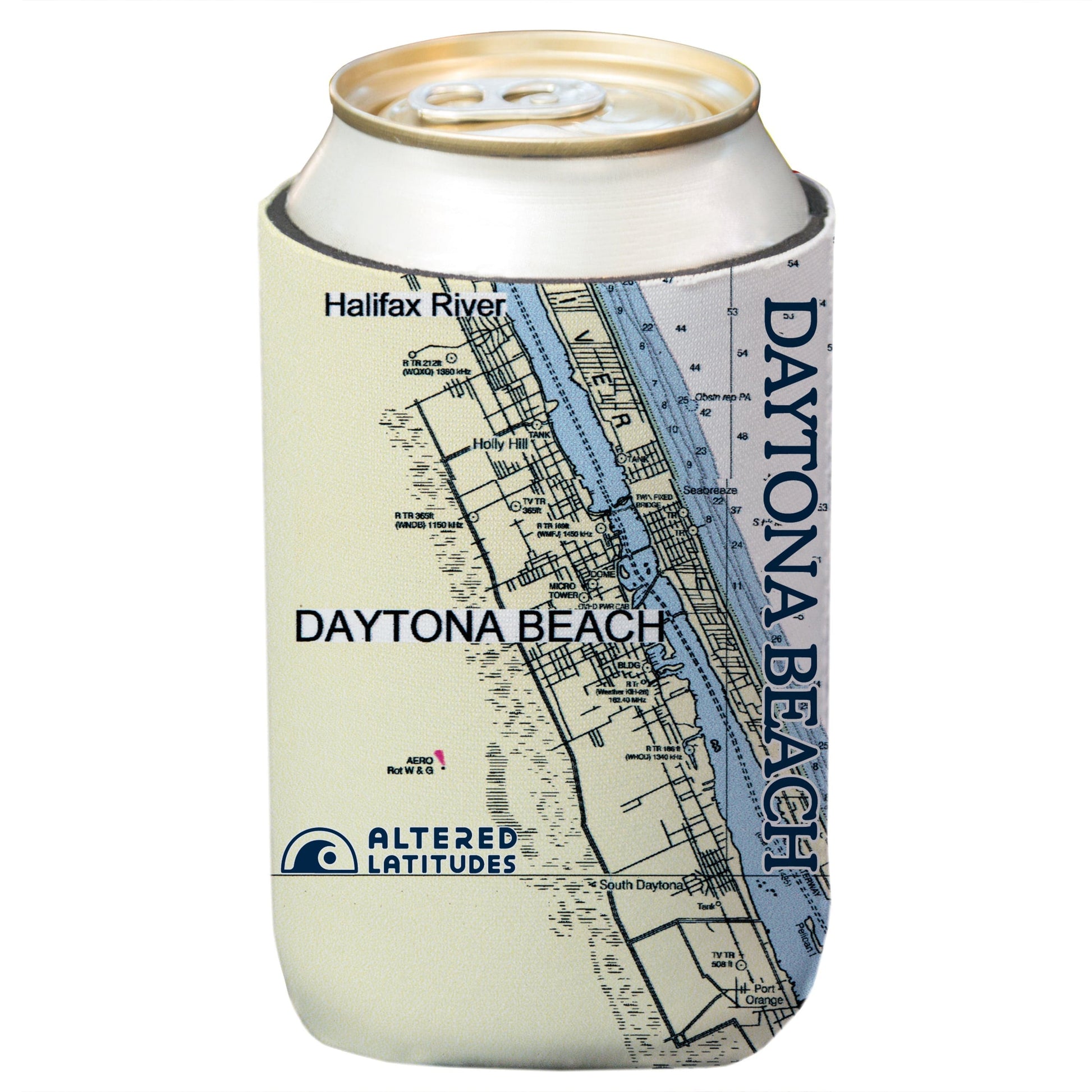 Vapor Apparel Sun Protection Daytona Beach Chart Beverage Cooler (4-Pack)