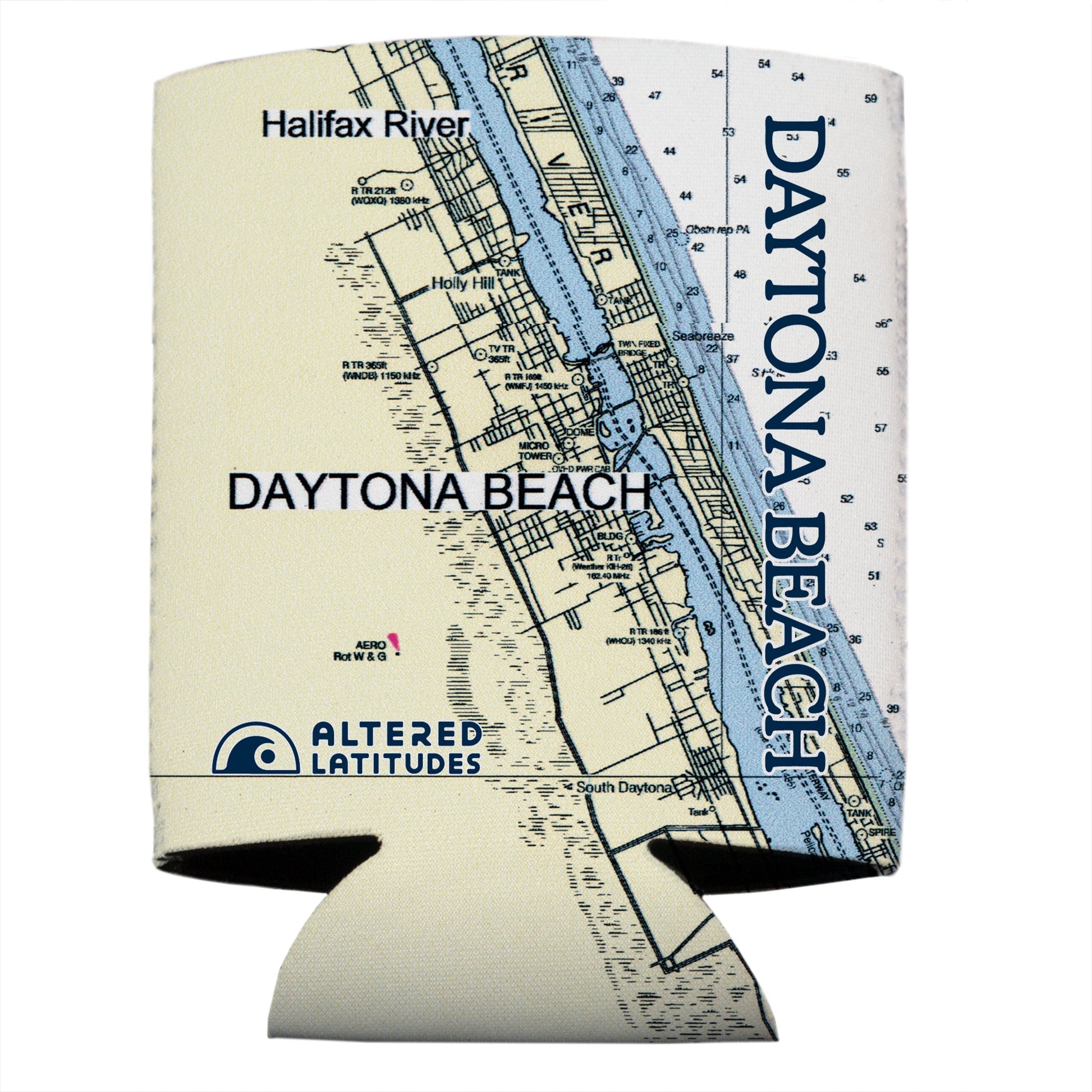 Vapor Apparel Sun Protection Daytona Beach Chart Beverage Cooler (4-Pack)