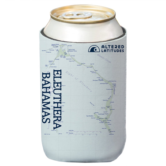 Eleuthera Bahamas Chart Can Cooler (4-Pack)