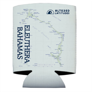 Eleuthera Bahamas Chart Can Cooler (4-Pack)