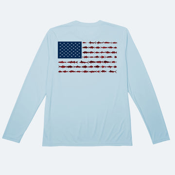 Vapor Apparel Sun Protection Fish Flag Solar Long Sleeve