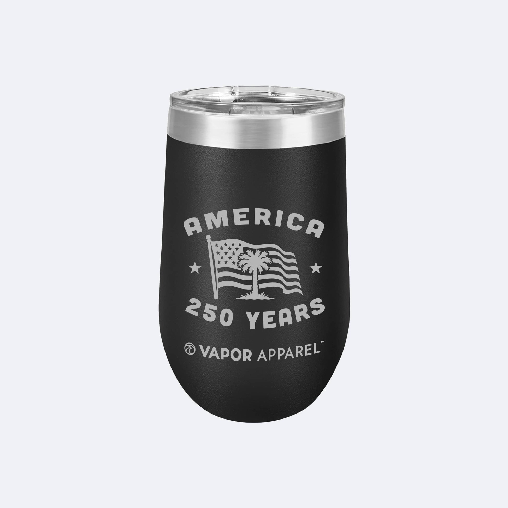 Vapor Apparel Sun Protection Flag + Palm 16oz Wine Tumbler