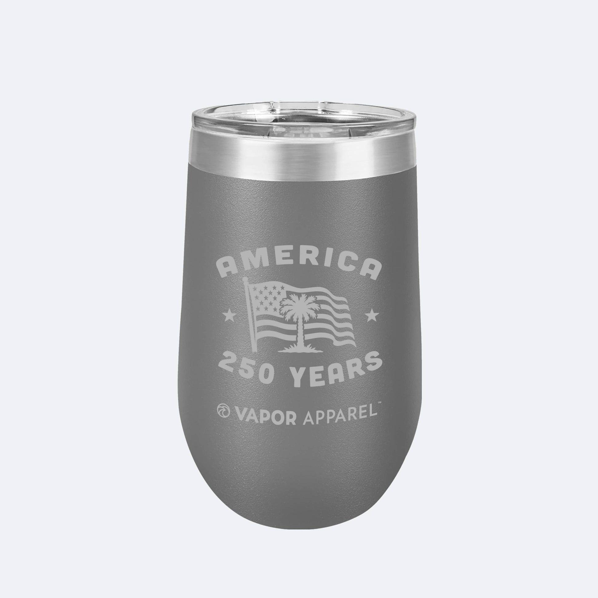Vapor Apparel Sun Protection Flag + Palm 16oz Wine Tumbler