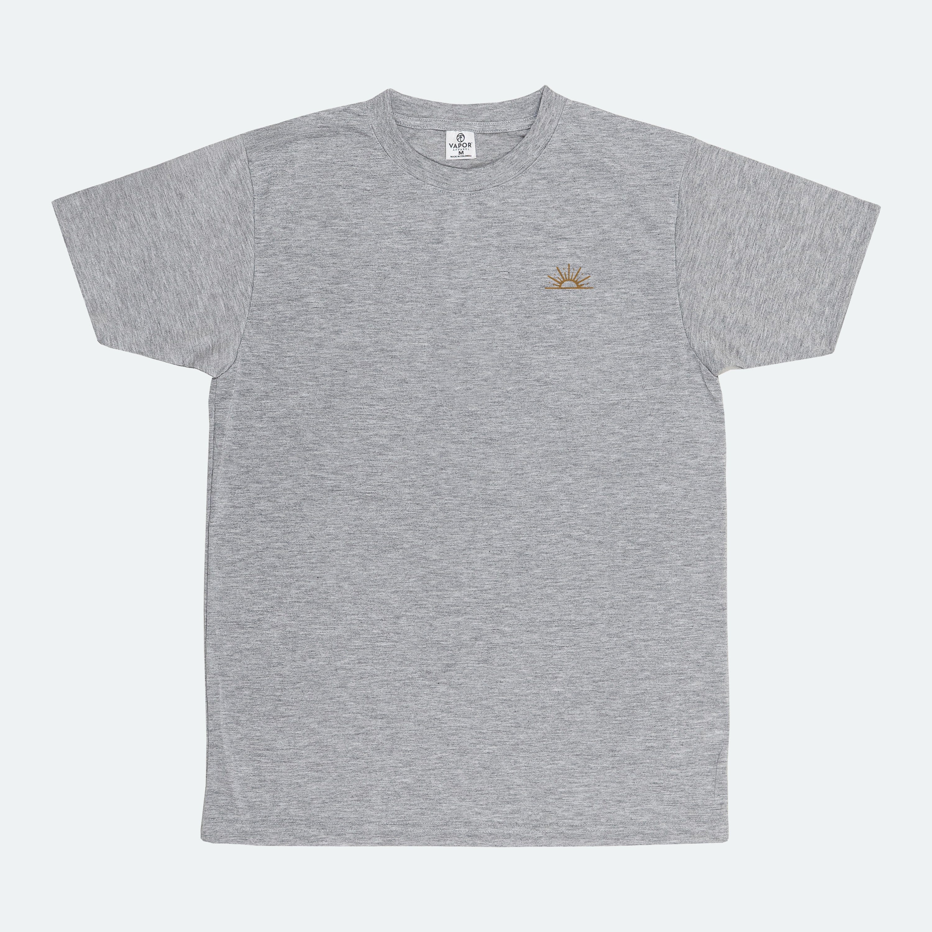 【GOLDEN 】 GREY COTTON T-SHIRT Heather Grey Suvin Gold Loopwheel Tee - Studio D'Artisan | R&H