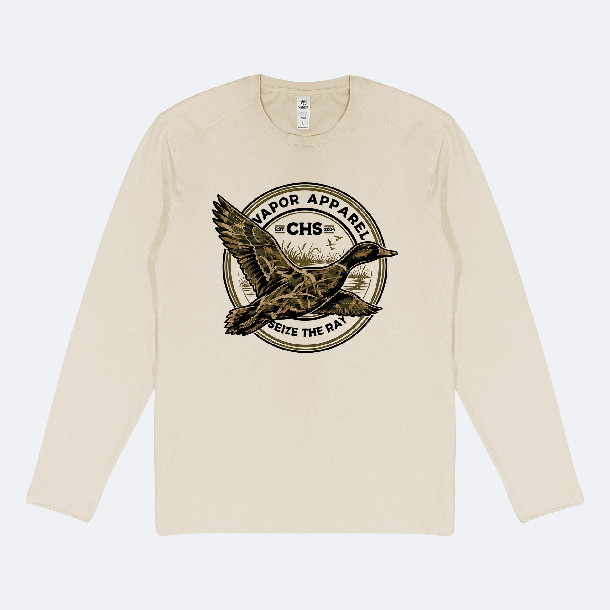 Vapor Apparel Sun Protection Grass Camo Duck Midweight Long Sleeve