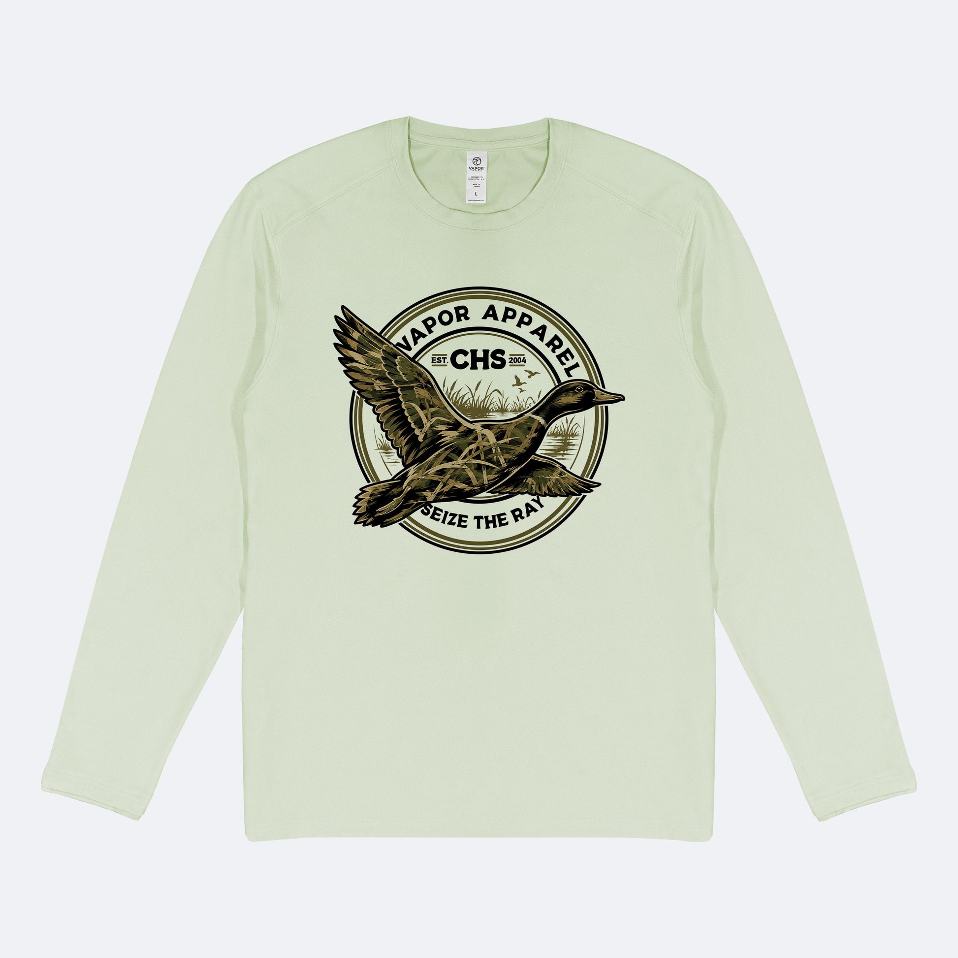 Vapor Apparel Sun Protection Grass Camo Duck Midweight Long Sleeve