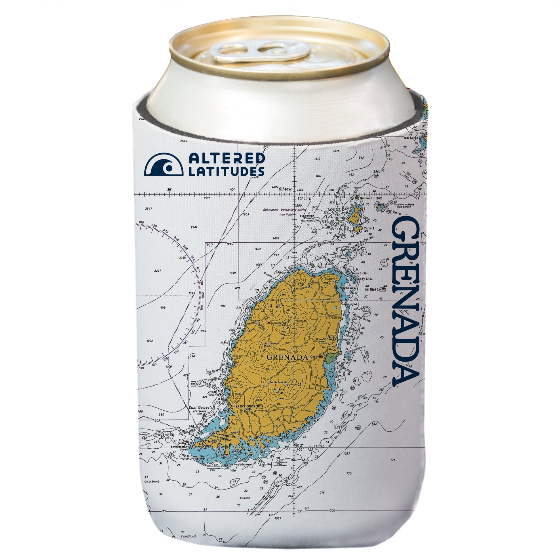 Vapor Apparel Sun Protection Grenada Chart Can Cooler (4-Pack)