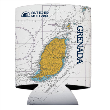 Grenada Chart Can Cooler (4-Pack)