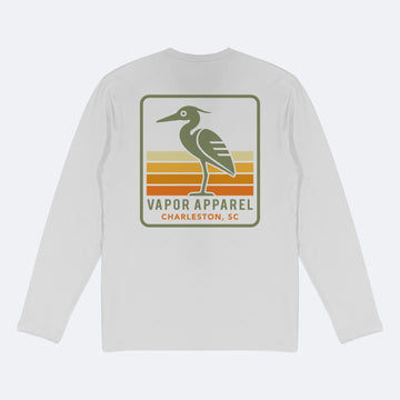 Vapor Apparel Sun Protection Heron Stripes Midweight Long Sleeve