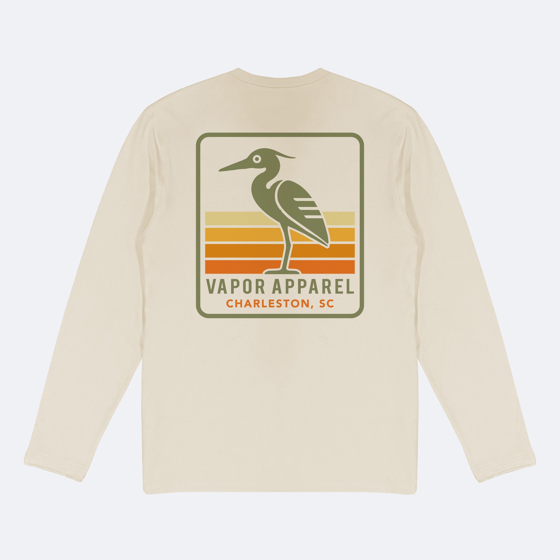 Vapor Apparel Sun Protection Heron Stripes Midweight Long Sleeve