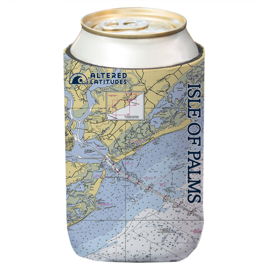 Isle Of Palms Chart Can Cooler (4-Pack)