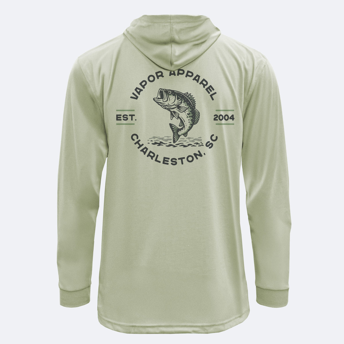 Vapor Apparel Sun Protection Jumping Bass SpunSoft Tech Hoodie