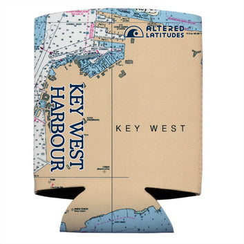 Key West Harbor Chart Can Cooler (4-Pack)