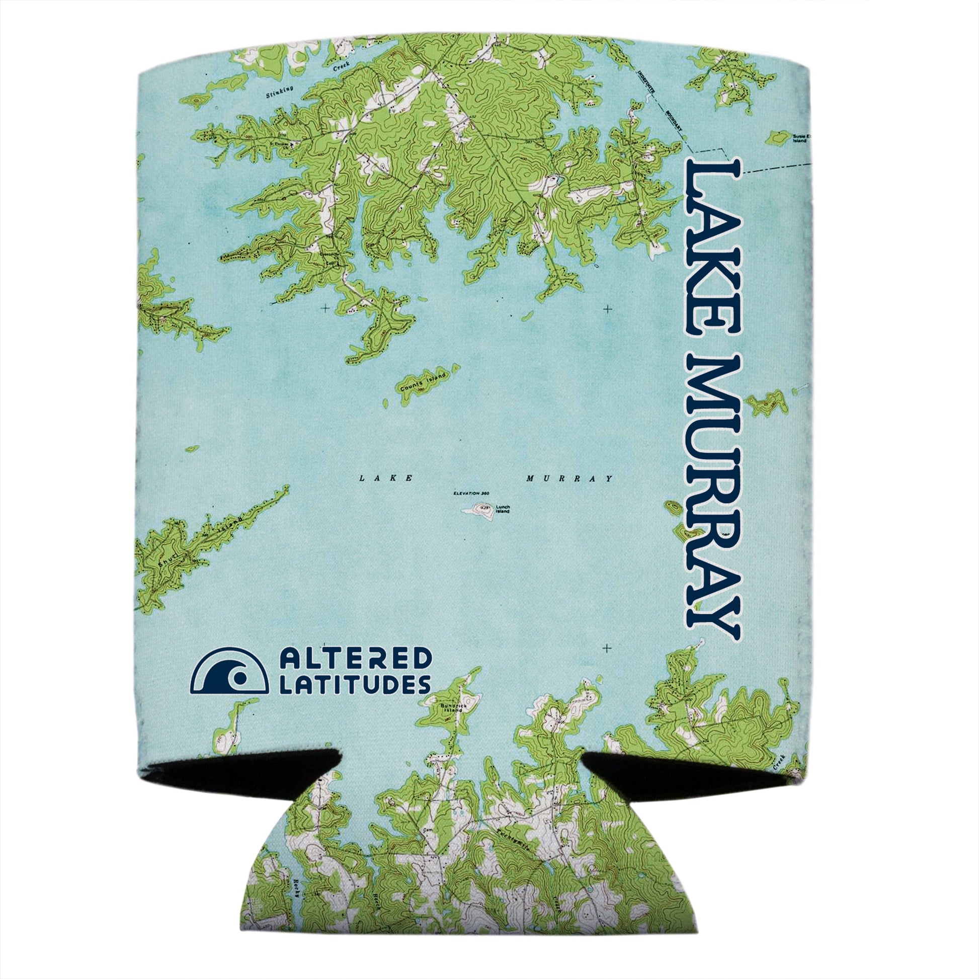 Vapor Apparel Sun Protection Lake Murray, SC Chart Can Cooler (4-Pack)