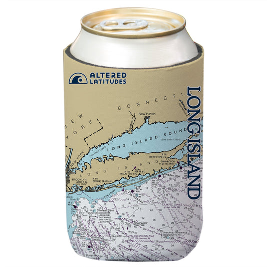 Long Island Chart Can Cooler (4-Pack)