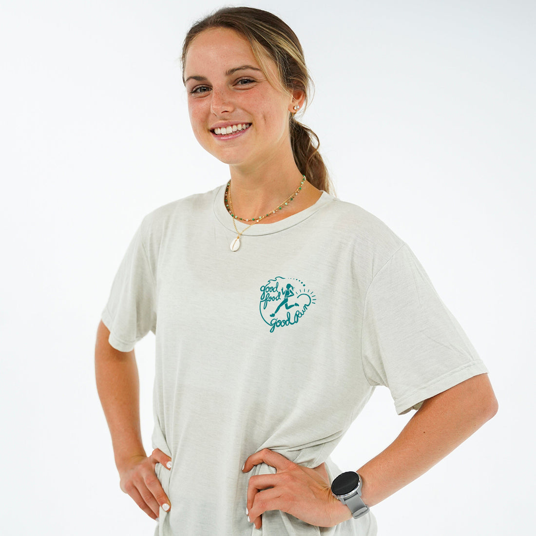 Vapor Apparel Sun Protection Makenzie Steele Good Food Good Run 200 Mile Tee