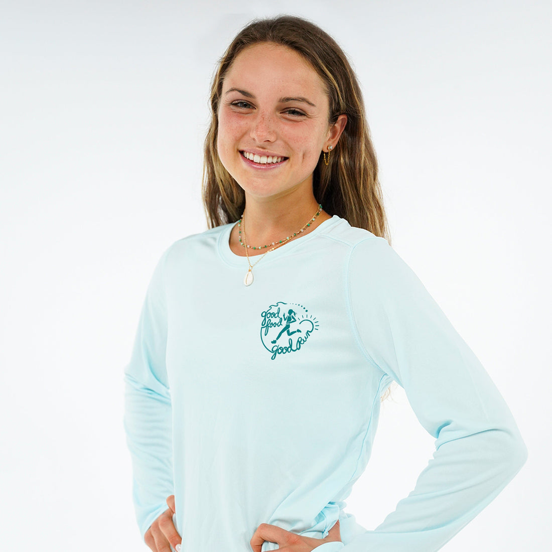 Vapor Apparel Sun Protection Makenzie Steele Good Food Good Run Eco Sol Long Sleeve