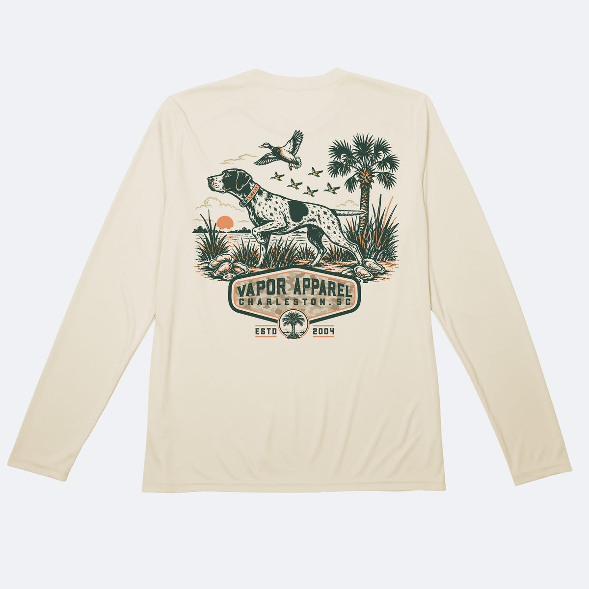 Vapor Apparel Sun Protection Marsh Dog and Ducks Solar Long Sleeve
